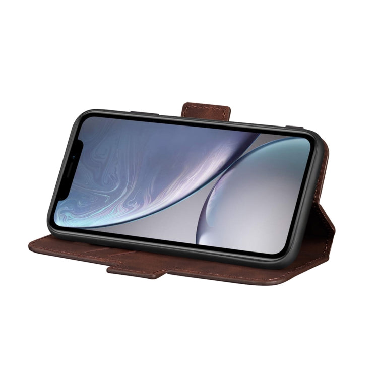 For iPhone XR Retro Frosted Oil Side Horizontal Flip Case with Holder & Card Slots