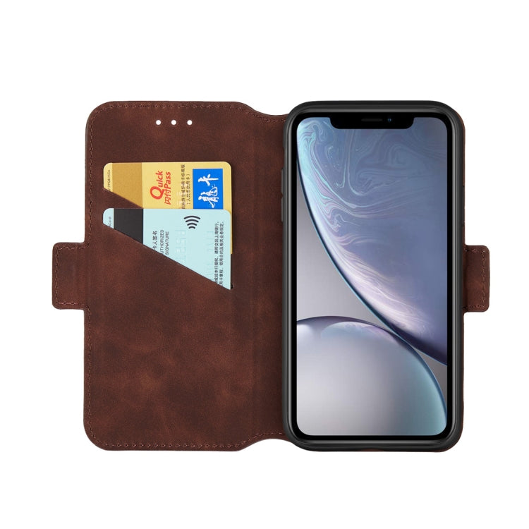 For iPhone XR Retro Frosted Oil Side Horizontal Flip Case with Holder & Card Slots
