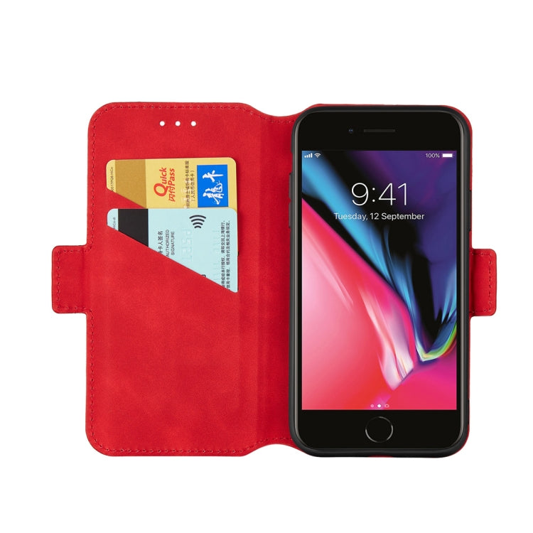 For iPhone 8 Plus & 7 Plus Retro Frosted Oil Side Horizontal Flip Case with Holder & Card Slots
