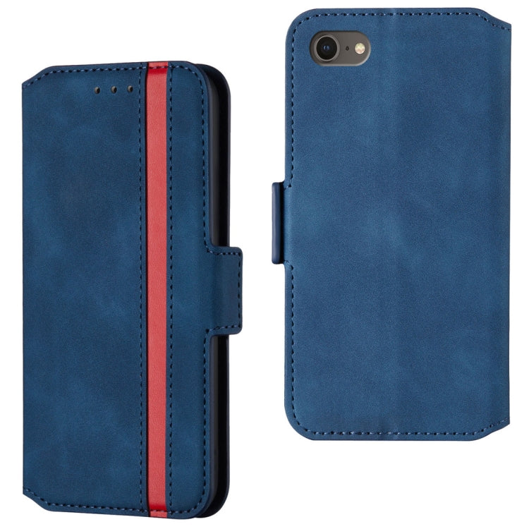 For iPhone SE 2020 & 8 & 7 Retro Frosted Oil Side Horizontal Flip Case with Holder & Card Slots