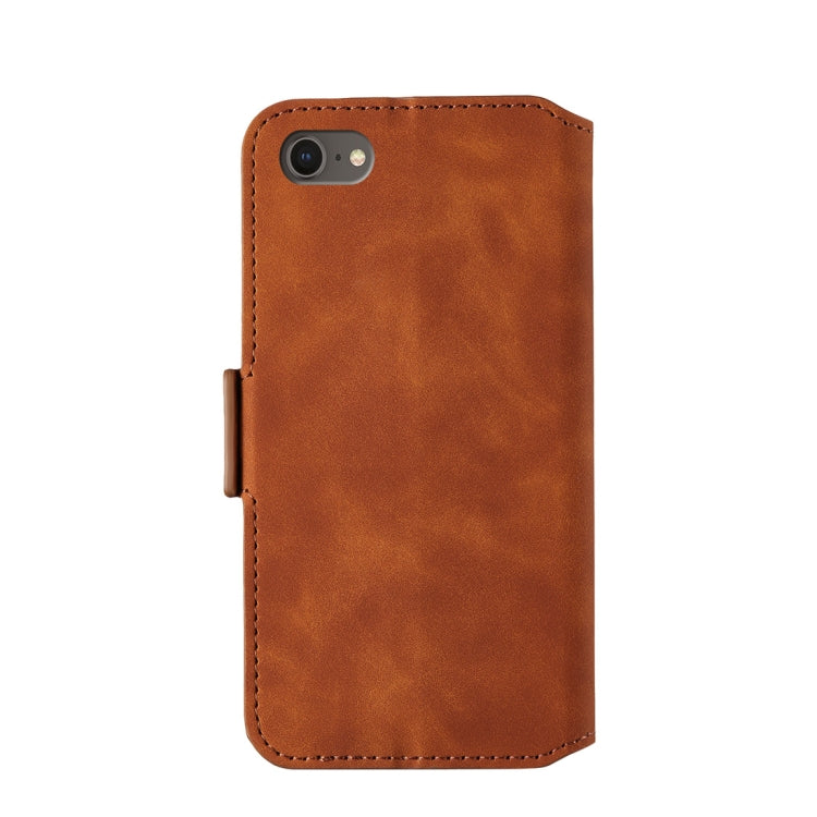 For iPhone SE 2020 & 8 & 7 Retro Frosted Oil Side Horizontal Flip Case with Holder & Card Slots