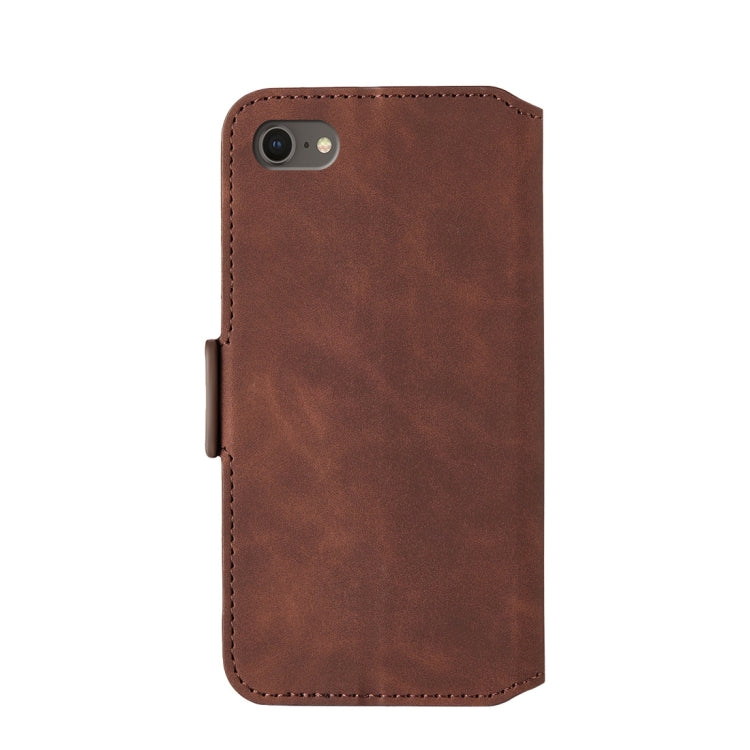 For iPhone SE 2020 & 8 & 7 Retro Frosted Oil Side Horizontal Flip Case with Holder & Card Slots