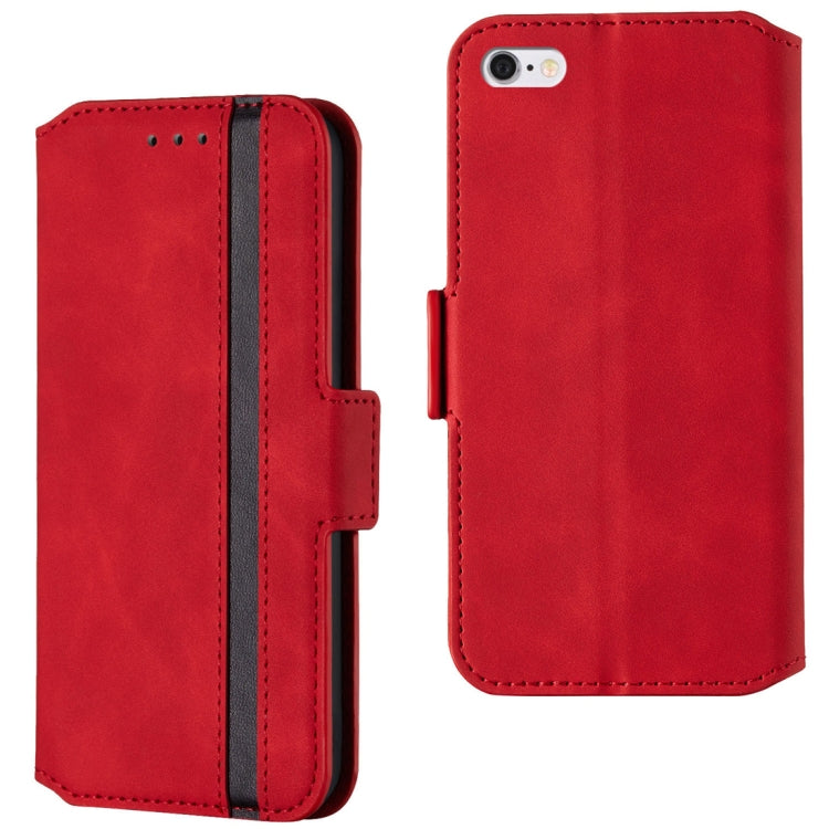 For iPhone 6 Plus & 6s Plus Retro Frosted Oil Side Horizontal Flip Case with Holder & Card Slots
