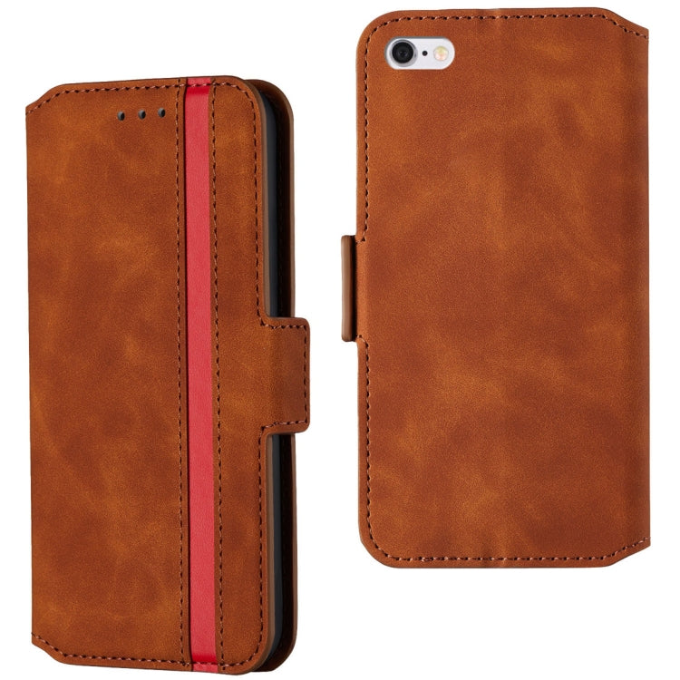 For iPhone 6 & 6s Retro Frosted Oil Side Horizontal Flip Case with Holder & Card Slots