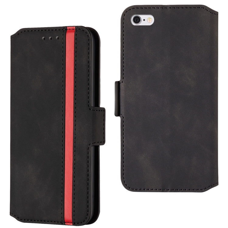 For iPhone 6 & 6s Retro Frosted Oil Side Horizontal Flip Case with Holder & Card Slots
