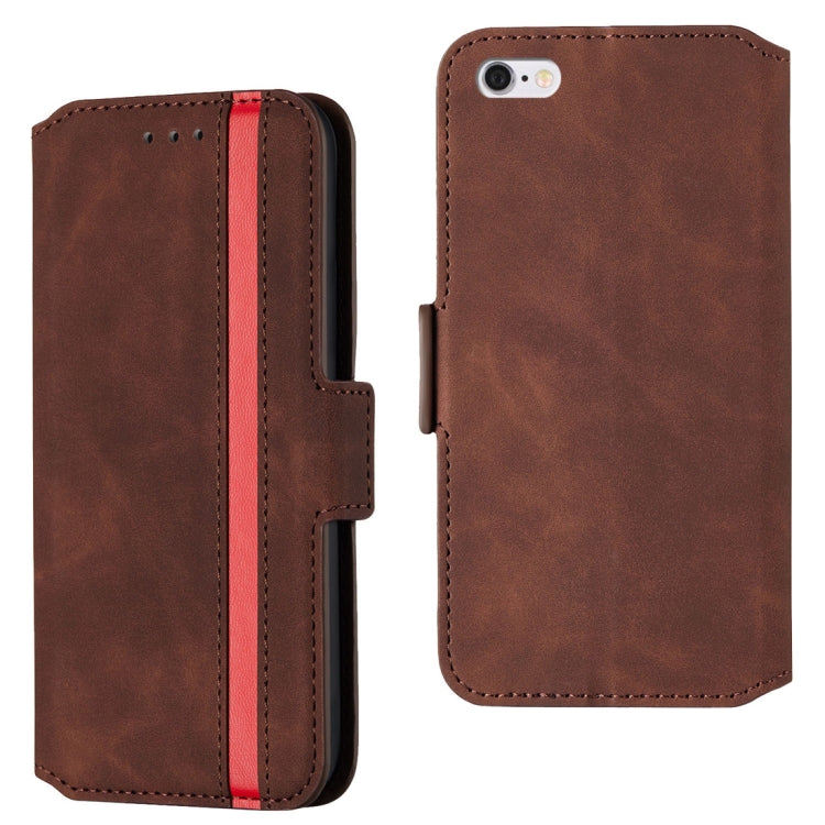 For iPhone 6 & 6s Retro Frosted Oil Side Horizontal Flip Case with Holder & Card Slots