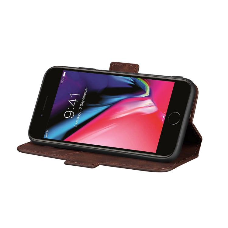 For iPhone 6 & 6s Retro Frosted Oil Side Horizontal Flip Case with Holder & Card Slots