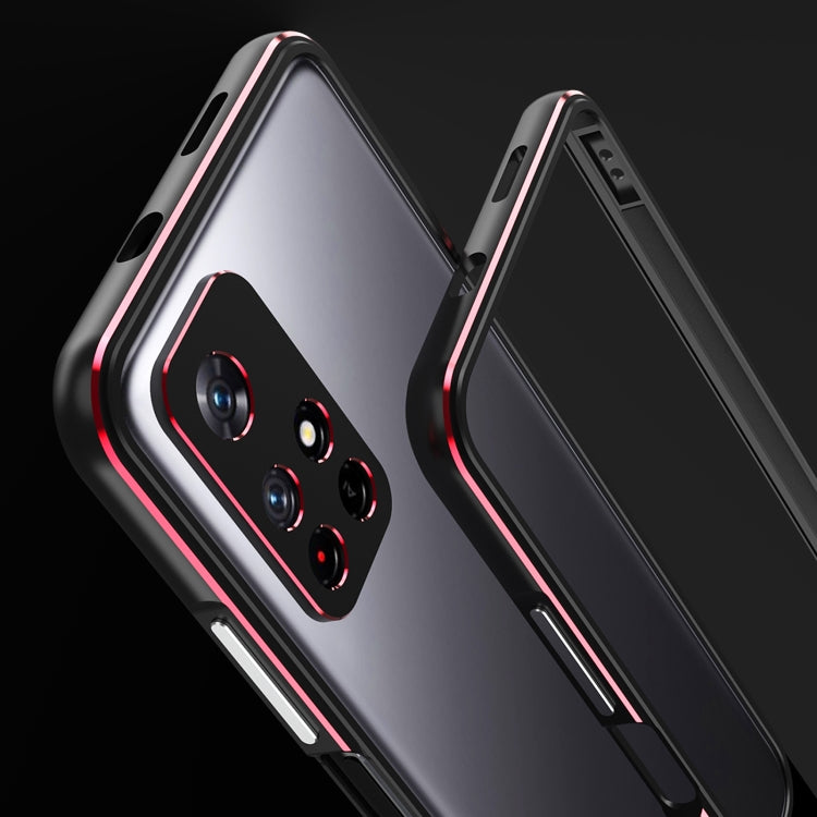 For Xiaomi Redmi Note 11 Aurora Series Lens Protector + Metal Frame Phone Case