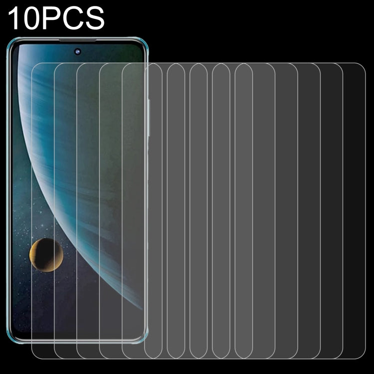 For ZTE Blade V30 10 PCS 0.26mm 9H 2.5D Tempered Glass Film