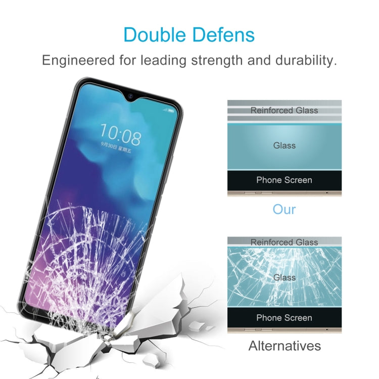 For ZTE V2022 10 PCS 0.26mm 9H 2.5D Tempered Glass Film