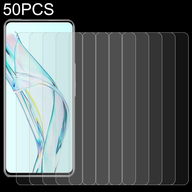 For ZTE Axon 30 5G 50 PCS 0.26mm 9H 2.5D Tempered Glass Film