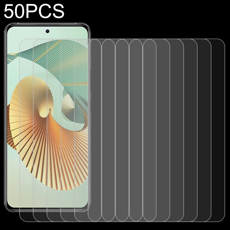 For ZTE Axon 30 Pro 5G 50 PCS 0.26mm 9H 2.5D Tempered Glass Film