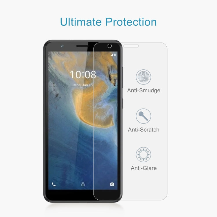 For ZTE Blade A31 50 PCS 0.26mm 9H 2.5D Tempered Glass Film