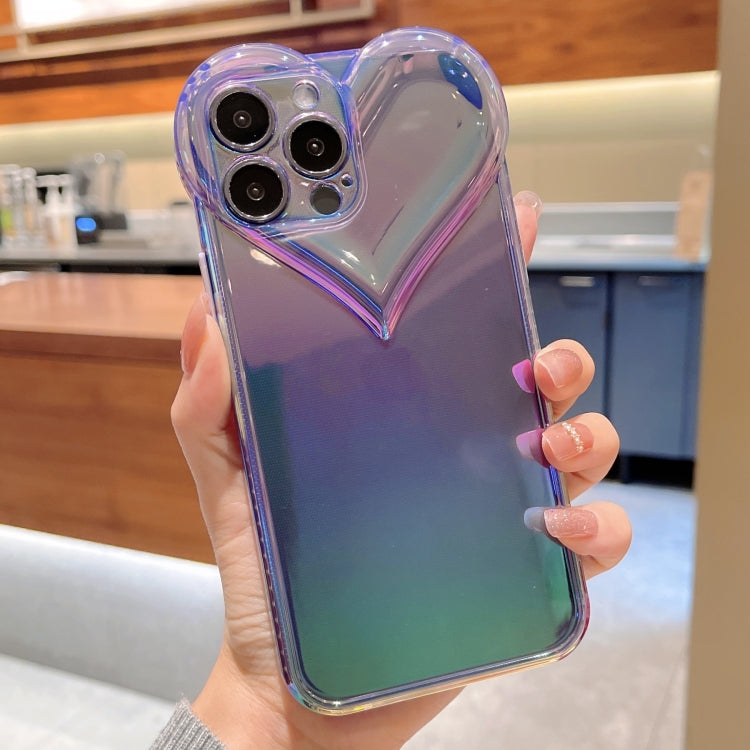 For iPhone 12 mini Love-heart Colorful TPU Phone Protective Case