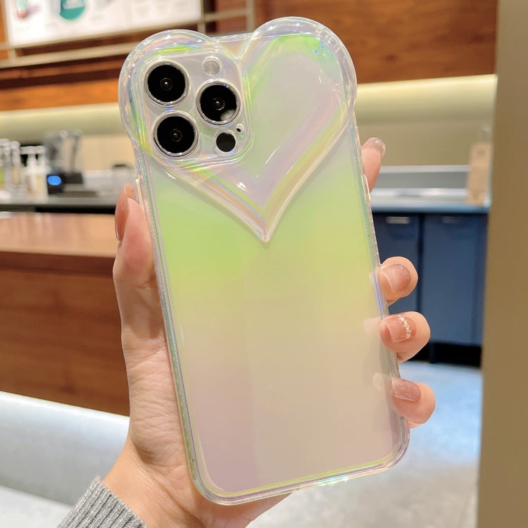 For iPhone 12 Love-heart Colorful TPU Phone Protective Case