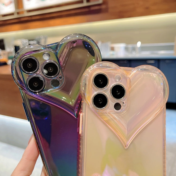 For iPhone 12 Pro Max Love-heart Colorful TPU Phone Protective Case