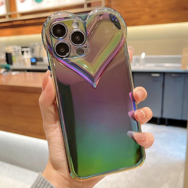 For iPhone 13 Pro Love-heart Colorful TPU Phone Protective Case