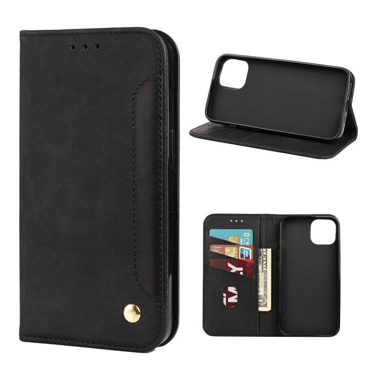 For iPhone 12 mini Skin Feel Splicing Leather Phone Case