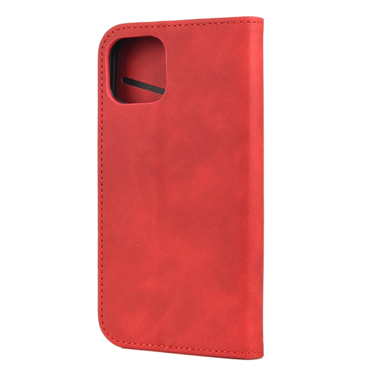 For iPhone 12 mini Skin Feel Splicing Leather Phone Case