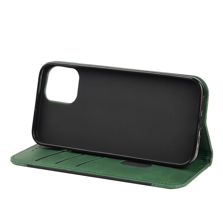 For iPhone 12 mini Skin Feel Splicing Leather Phone Case
