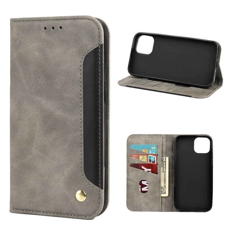 Skin Feel Splicing Leather Phone Case For iPhone 11 Pro