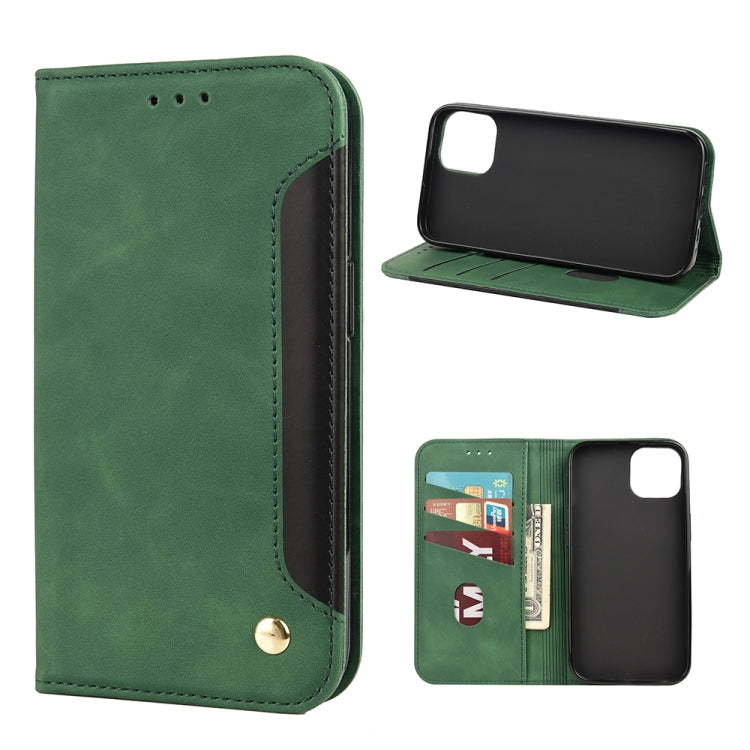 Skin Feel Splicing Leather Phone Case For iPhone 11