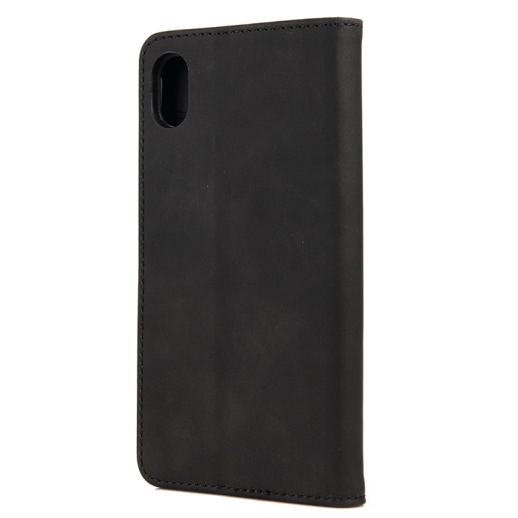 For iPhone XR Skin Feel Splicing Leather Phone Case