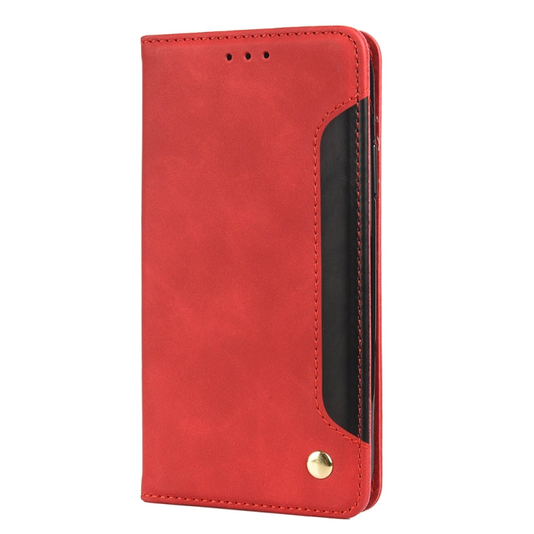 For iPhone XR Skin Feel Splicing Leather Phone Case