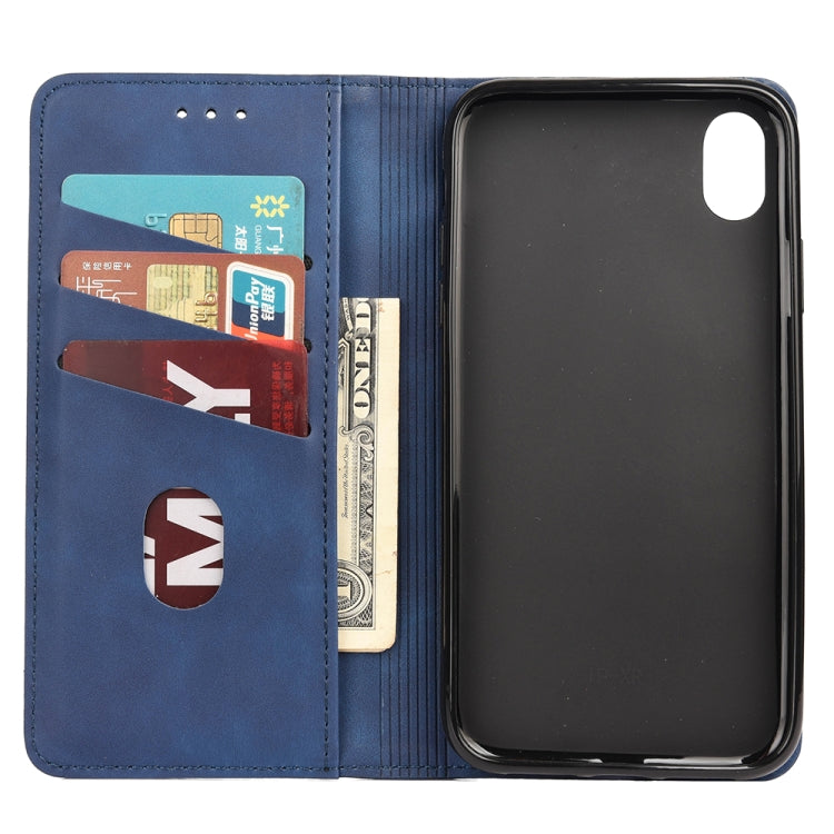 For iPhone XR Skin Feel Splicing Leather Phone Case