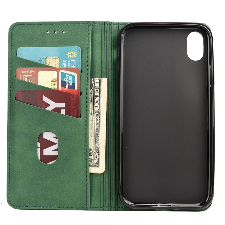 For iPhone XR Skin Feel Splicing Leather Phone Case