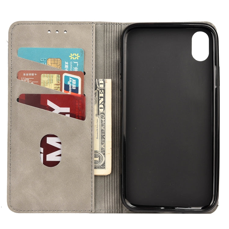 For iPhone XR Skin Feel Splicing Leather Phone Case