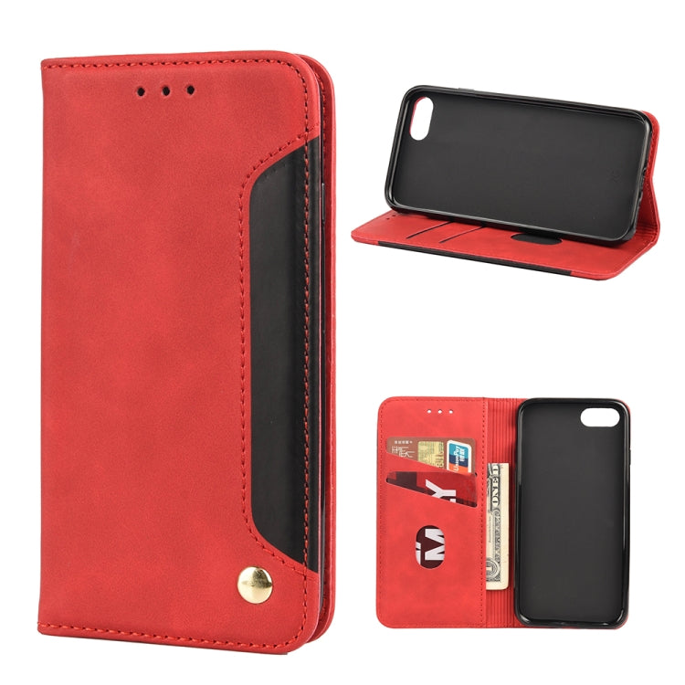 For iPhone SE 2022 / SE 2020 / 8 / 7 Skin Feel Splicing Leather Phone Case