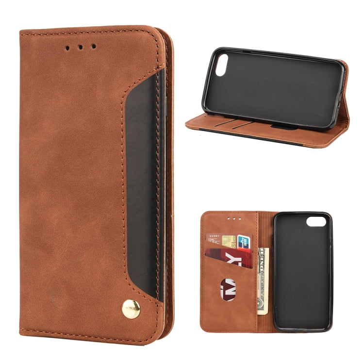 For iPhone SE 2022 / SE 2020 / 8 / 7 Skin Feel Splicing Leather Phone Case