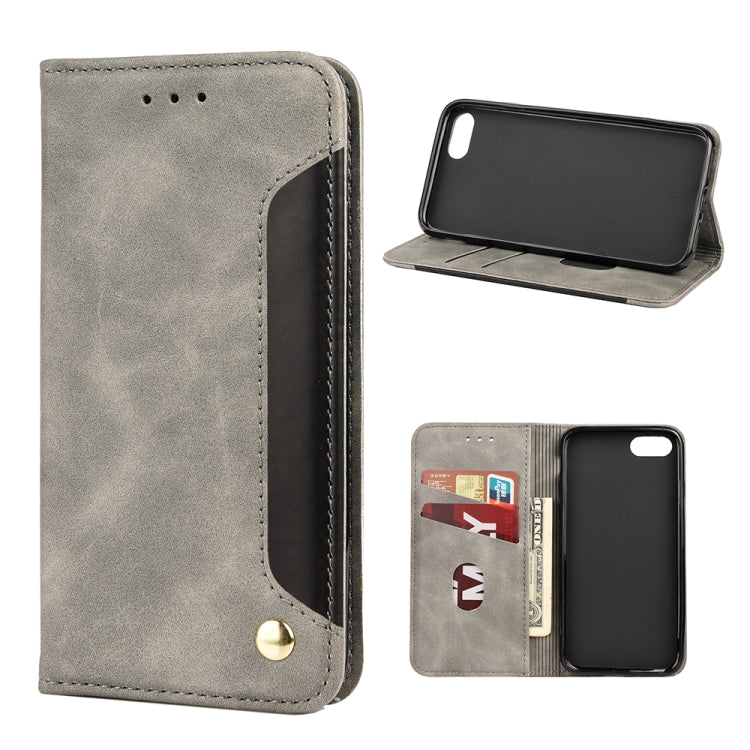For iPhone SE 2022 / SE 2020 / 8 / 7 Skin Feel Splicing Leather Phone Case