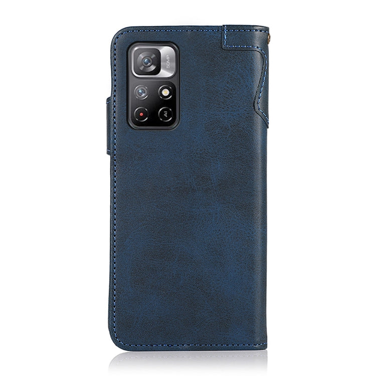 For Xiaomi Redmi Note 11 / Redmi Note 11 5G (China) / Poco M4 Pro 5G / Redmi Note 11T 5G(India)  KHAZNEH Dual-Splicing Cowhide Texture Horizontal Flip Leather Case