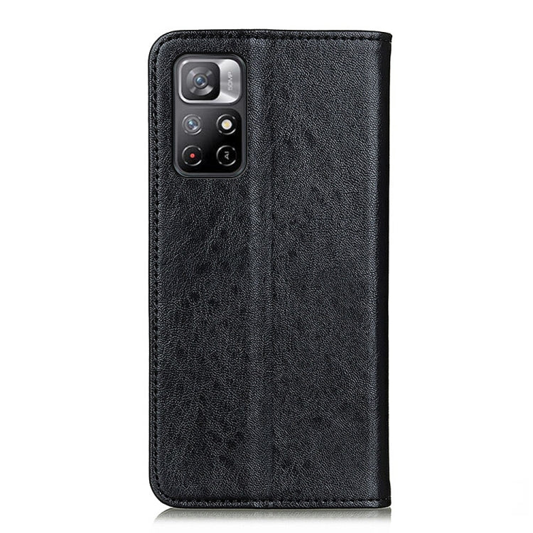 For Xiaomi Redmi Note 11 / Redmi Note 11 5G (China) / Poco M4 Pro 5G / Redmi Note 11T 5G(India)  Magnetic Crazy Horse Texture Horizontal Flip Leather Phone Case with Holder & Card Slots & Wallet