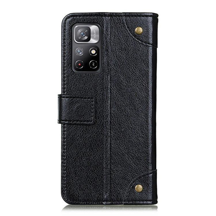 For Xiaomi Redmi Note 11 / Redmi Note 11 5G (China) / Poco M4 Pro 5G / Redmi Note 11T 5G(India)  Copper Buckle Nappa Texture Horizontal Flip Leather Phone Case with Holder & Card Slots & Wallet