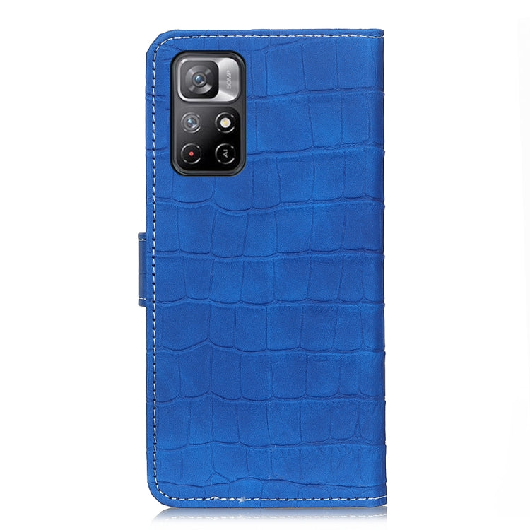 For Xiaomi Redmi Note 11 / Redmi Note 11 5G (China) / Poco M4 Pro 5G / Redmi Note 11T 5G(India)  Magnetic Crocodile Texture Horizontal Flip Leather Phone Case with Holder & Card Slots & Wallet
