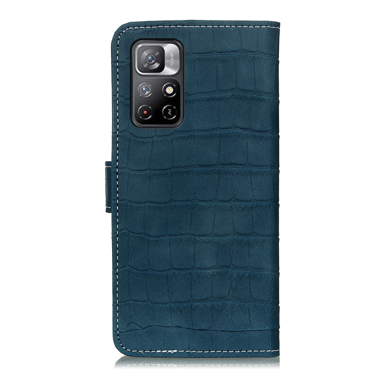 For Xiaomi Redmi Note 11 / Redmi Note 11 5G (China) / Poco M4 Pro 5G / Redmi Note 11T 5G(India)  Magnetic Crocodile Texture Horizontal Flip Leather Phone Case with Holder & Card Slots & Wallet