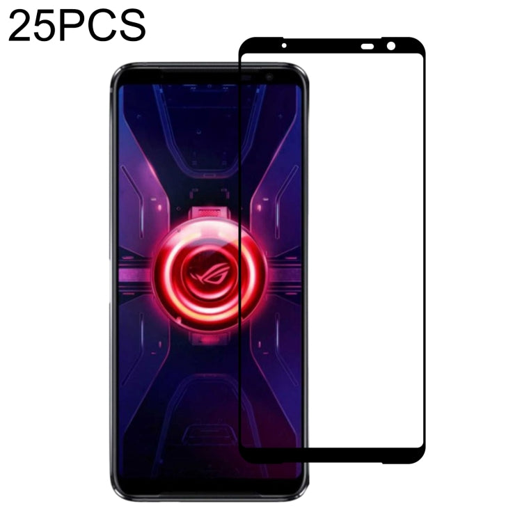For Asus ROG Phone 3 ZS661KL 25 PCS Full Glue Full Cover Screen Protector Tempered Glass Film