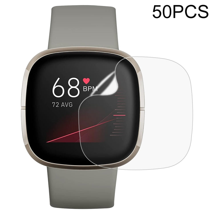 For Fitbit Sense 50 PCS Soft Hydrogel Film Watch Screen Protector