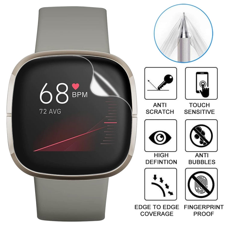 For Fitbit Sense 50 PCS Soft Hydrogel Film Watch Screen Protector