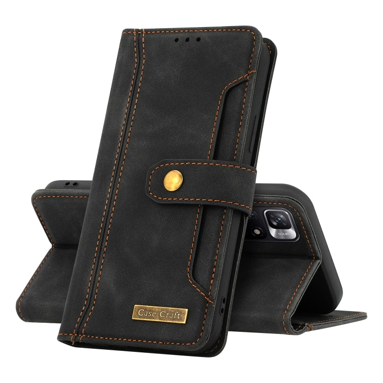 For Xiaomi Redmi Note 11 4G / Note 11S 4G International Version Copper Buckle Horizontal Flip Leather Phone Case
