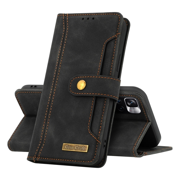 For Xiaomi Redmi Note 11 Pro / Note 11 Pro+ Copper Buckle Horizontal Flip Leather Phone Case