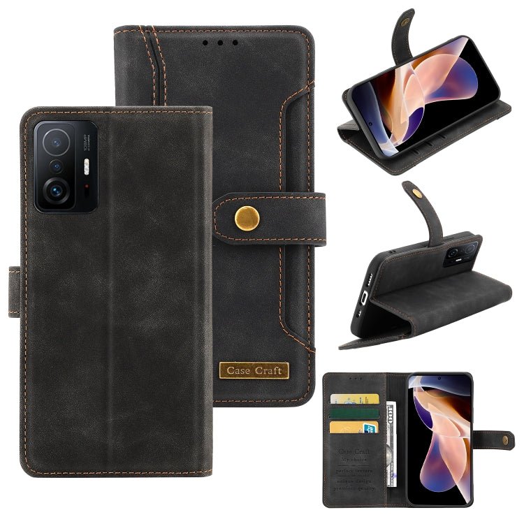 For Xiaomi Mi 11T Copper Buckle Horizontal Flip Leather Phone Case