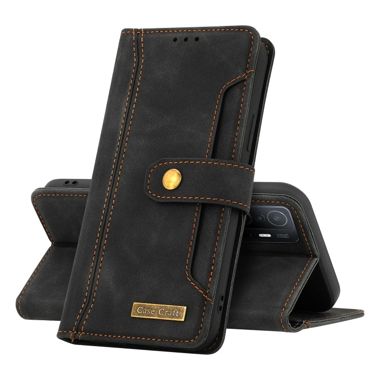 For Xiaomi Mi 11T Copper Buckle Horizontal Flip Leather Phone Case