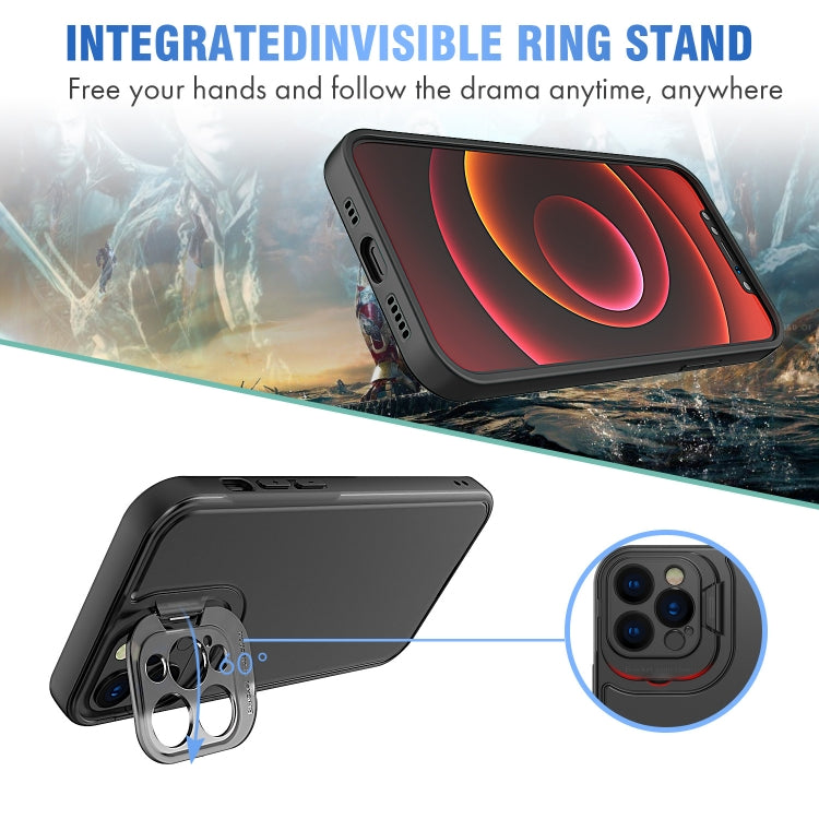 For iPhone 13 mini Camera Cover & Holder Design TPU + PC Phone Case