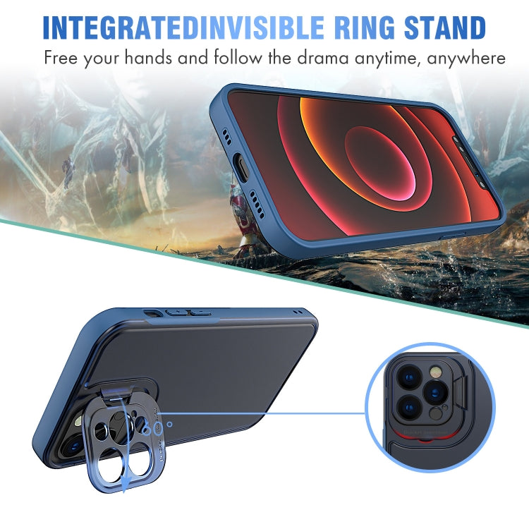 For iPhone 13 mini Camera Cover & Holder Design TPU + PC Phone Case