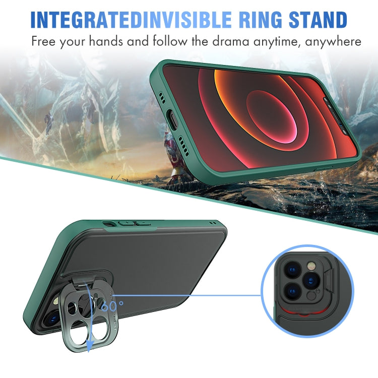 For iPhone 13 mini Camera Cover & Holder Design TPU + PC Phone Case