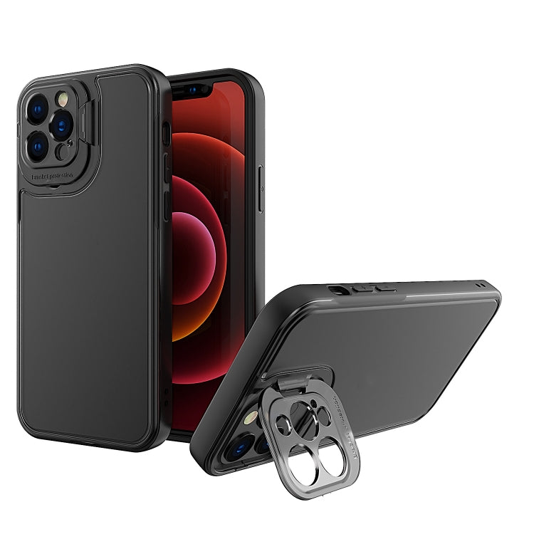 For iPhone 13 Camera Cover & Holder Design TPU + PC Phone Case